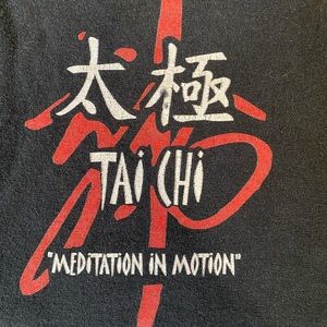 Vintage long sleeve tai chi cropped tee
